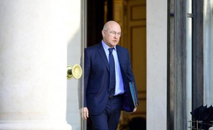 Le ministre du Travail Michel Sapin à l'Elysée le 5 mars 2014