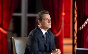 Nicolas Sarkozy lors de son intervention télévisée du 29 janvier 2012.