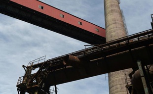 L'usine désaffectée de minerai de fer de Shougang Capital à Pékin. La production industrielle chinoise a ralenti bien plus fortement qu'attendu en avril