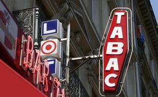 Une enseigne de bar-tabac. Illustration.
