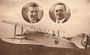 Les Français Charles Nungesser et Francois Coli ont disparu avec leur avion, l'Oiseau blanc, le 8 mai 1927.