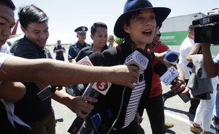 Marion Cotillard, le 26 février 2015 à Manille.