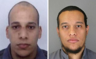 Photo délivrée par la police française montrant les frères Chérif (G) et Saïd Kouachi, auteurs de l'attaque contre Charlie Hebdo le 7 janvier 2015