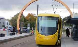 Mulhouse, le 7 octobre 2015. - Tramway à Mulhouse. (Illustration)
