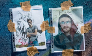 Des photos de Steve Canico sont affichées sur le lieu de sa disparition