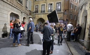 Un tournage de Plus belle la vie, ici en 2012