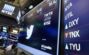 Le symbole de Twitter à Wall Street (illustration).