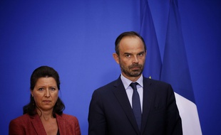 Agnès Buzyn, ministre de la Sante, et Edouard Philippe, Premier ministre, place Beauvau le 6 septembre 2017.
