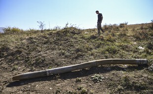 Un soldat du Nagorny Karabakh, le 12 octobre 2020 à Stepanakert.