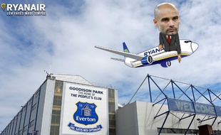 Ryanair a trollé Pep Guardiola après la large défaite de City à Everton le 15 janvier 2017.