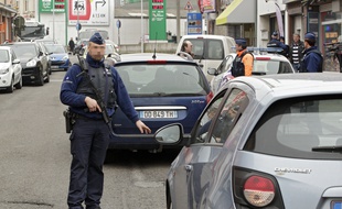 Illustration d'un contrôle à la frontière par la police belge.