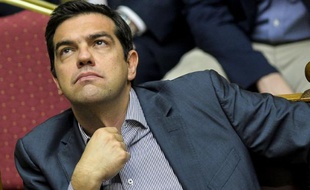 Le Premier ministre grec Alexis Tsipras devant le Parlement le 10 juillet 2015 à Athènes