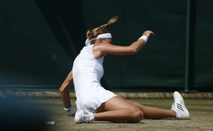Kristina Mladenovic, le 6 juillet 2017 à Wimbledon.