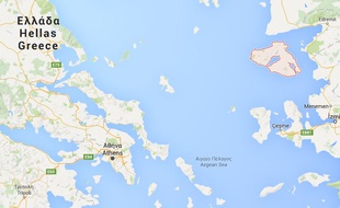 L'île grecque de Lesbos.