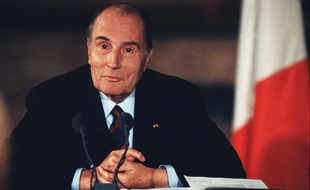 François Mitterrand, alors président de la République, le 21 novembre 1990 à l'Elysée.