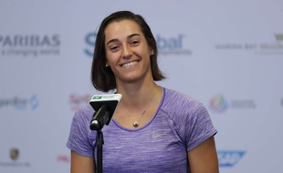 Caroline Garcia a atteint les demi-finales du Masters de fin de saison de Londres, le 28 octobre 2017.