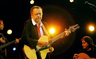 Le chanteur Renaud, le 11 juillet 2007 à La Rochelle