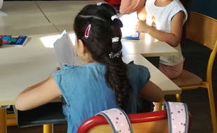 A Lyon, lors de la rentrée scolaire 2018-2019 à l'école Pasteur, dans le VIIIe arrondissement.
