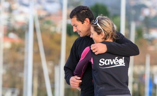 Samantha Davies et Romain Attanasio