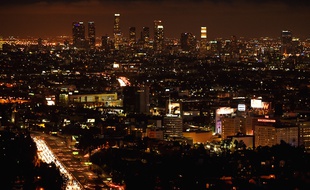 Illustration de Los Angeles de nuit.