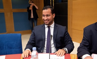 Alexandre Benalla, ancien collaborateur d'Emmanuel Macron à l'Elysée, en audition de la comission d'enquête sénatoriale, le 19 septembre 2018 à Paris