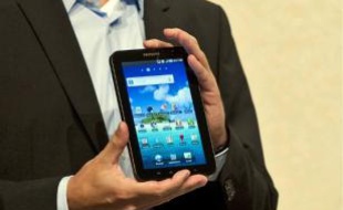 Le Galaxy Tab du coréen Samsung, présentée hier à l'IFA, à Berlin.