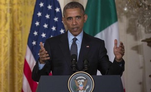 Le président américain Barack Obama à la Maison Blanche à Washington le 17 avril 2015