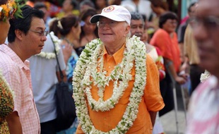 Gaston Flosse le 28 septembre 2014 à Papeete