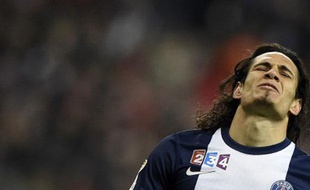 L'attaquant du PSG Edinson Cavani, le 19 avril 2014, au Stade de France.