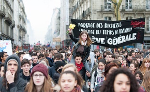 Manifestation contre la loi travail le 31 mars à Nantes /SALOM-GOMIS_1820.0141/Credit:Salom-Gomis/SIPA/1603311916