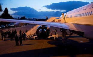Le secrétaire d'Etat américain John Kerry arrive à Rabat, la capitale marocaine, le 3 avril 2014
