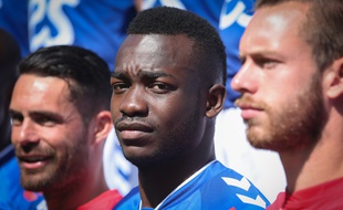 Strasbourg le 10 09 2014. RCS. Racing club de Strasbourg Alsace. Stéphane Bahoken