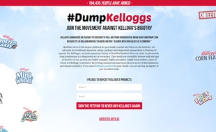 Plus de 180.000 lecteurs de Breitbart News ont signé la pétition appelant à boycotter la marque Kellogg's.
