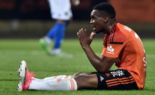 Rien n'a souri à Benjamin Moukandjo contre Troyes, le 28 mai 2017.