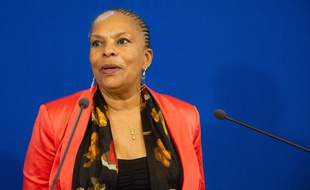 Christiane Taubira, le 9 octobre 2013 lors d'une conférence de presse à Paris.