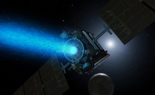 Vue d'artiste: la sonde Dawn se dirige vers Cérès.
