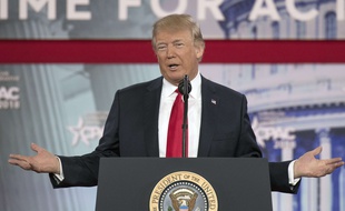 Donald Trump s'exprime à la conférence CPAC, dans le Maryland, le 23 février 2018