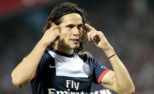 L'attaquant du PSG Edinson Cavani lors du match contre Valenciennes le 25 septembre 2013.