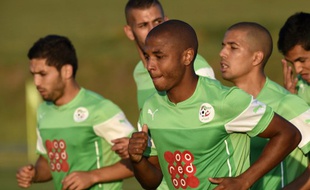 Le milieu de terrain de l'équipe d'Algérie Yacine Brahimi, le 23 juin 2014, à Sorocaba, au Brésil.