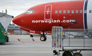 Un appareil de la compagnie low-cost Norwegian à l'aéroport d'Orlanda à Stockholm le 5 mars 2015