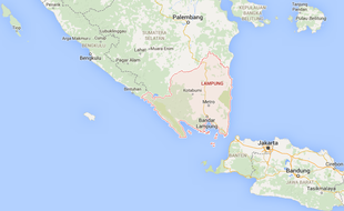 La province de Lampung, sur l'île de Sumatra en Indonésie.