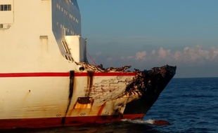 Désincarcération au Cap Corse suite à la collision entre le Ro-ro Ulysse et le cargo chypriote Virginia.
