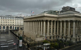 Le palais Brongniart, ex-Bourse de Paris, le 24 août 2015