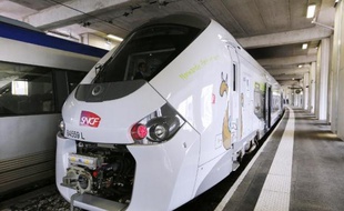 Le nouveau TER Regiolis présenté le 29 avril 2014 à Paris
