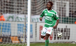 Pascal Feindouno, ici en avril 2008 après un but inscrit dans le Chaudron face au Mans.