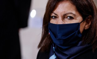 La maire de Paris, Anne Hidalgo, au Panthéon, lors des commémorations du 11-Novembre en 2020.