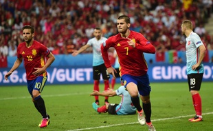 Morata inscrit un but face à la Turquie.