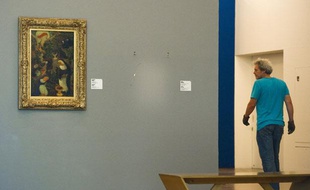 L'emplacement d'un tableau de Matisse, volé au musée de Rotterdam (Pays-Bas), le 16 octobre 2012.