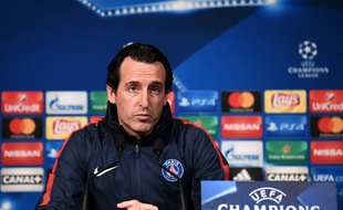 Unai Emery en conférence de presse à la veille du match PSG-Celtic Glasgow en Ligue des champions, le 22 novembre 2017.