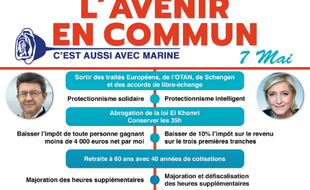 Capture écran du tract du Front national
